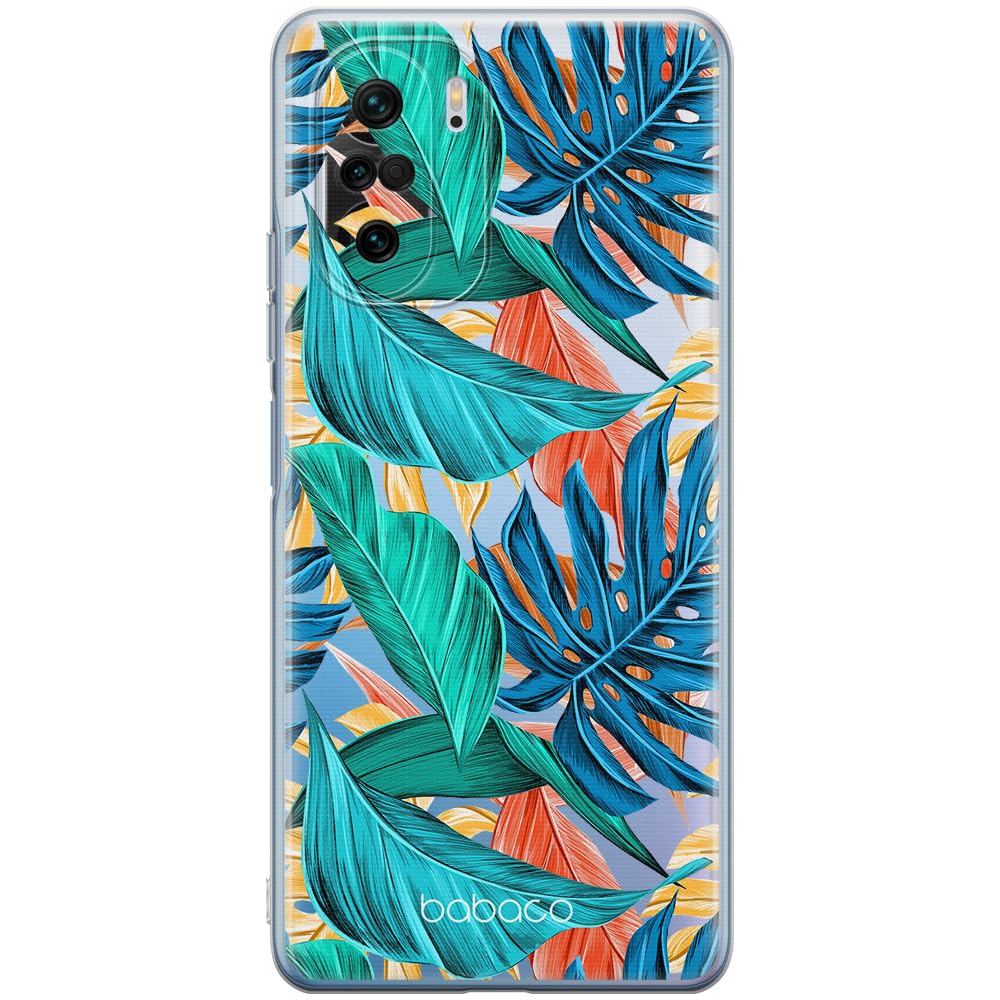 Babaco ERT GROUP mobile phone case for Xiaomi MI 11i/ REDMI K40/K40 PRO/POCO F3/ F3 PRO original and officially Licensed pattern Plants 005, partially transparent