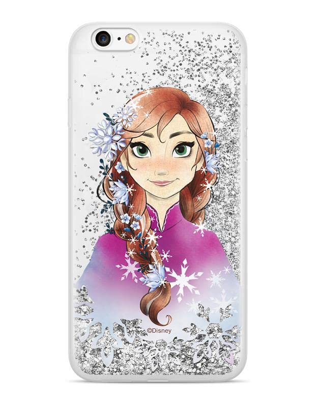 ERT GROUP mobile phone case for Apple Iphone XS original and officially Licensed Disney pattern Anna 001 optimally adapted to the shape of the mobile phone, with glitter overflow effect