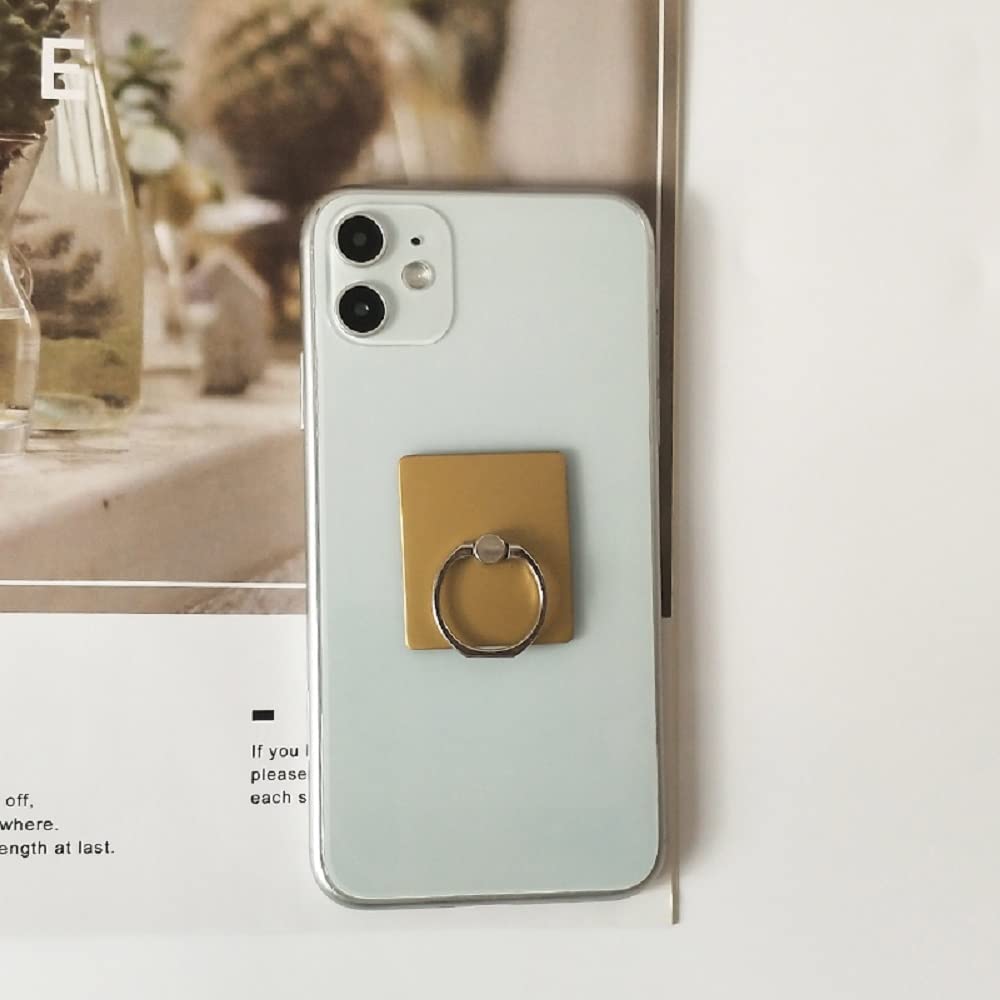 Cell Phone Ring Holder, [2 Pack] Luxury 360° Adjustable Cell Phone Finger Ring Stand Holder (Yellow)