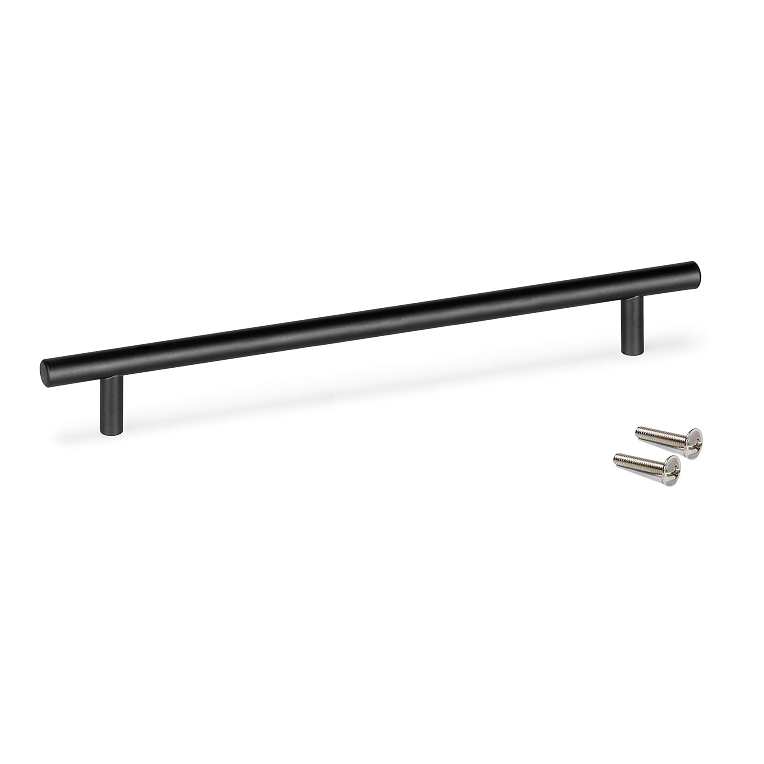 Emuca - Lot of 10 Furniture Handles, L136mm, 96mm Interaxis, Steel, Black Painted