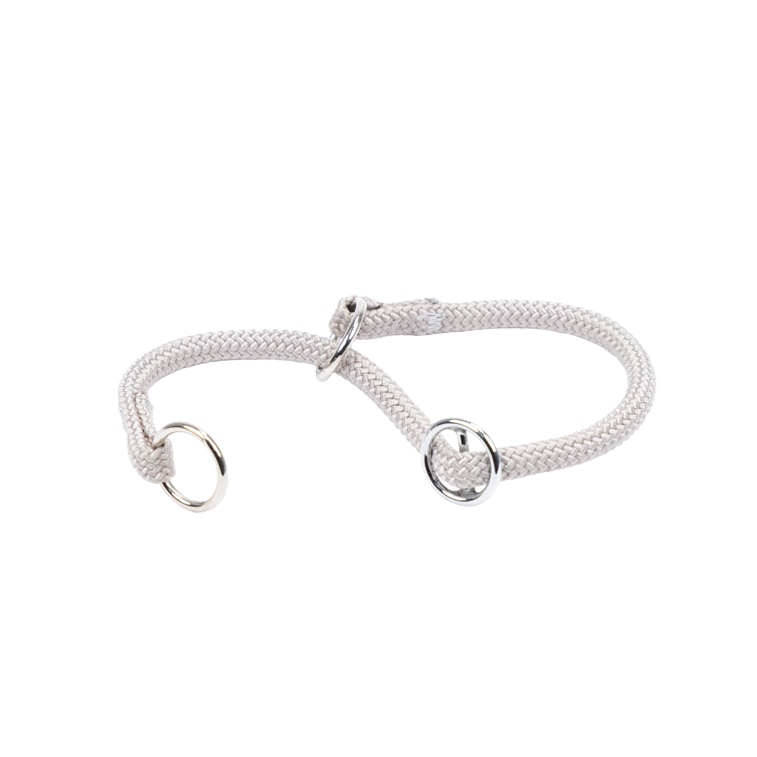 Ferplast Dog Collar, Training Collar with Adjustable Rings, in Nylon Cord, Length 35 cm, Thickness 8 mm, Grey