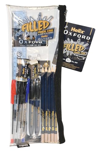 Helix 930836 Large Oxford Filled Pencil Case