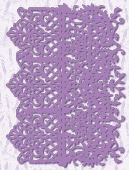 Dawn Bibby Creations Provencal. Elegant Lace Stencil, White