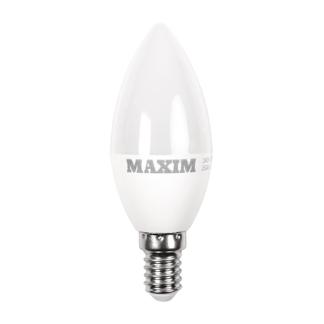 Maxim LED Candle Small Edison Screw (Cool White) - 6watt (40watt) (Pack 10), 40MLCSESCW5X10