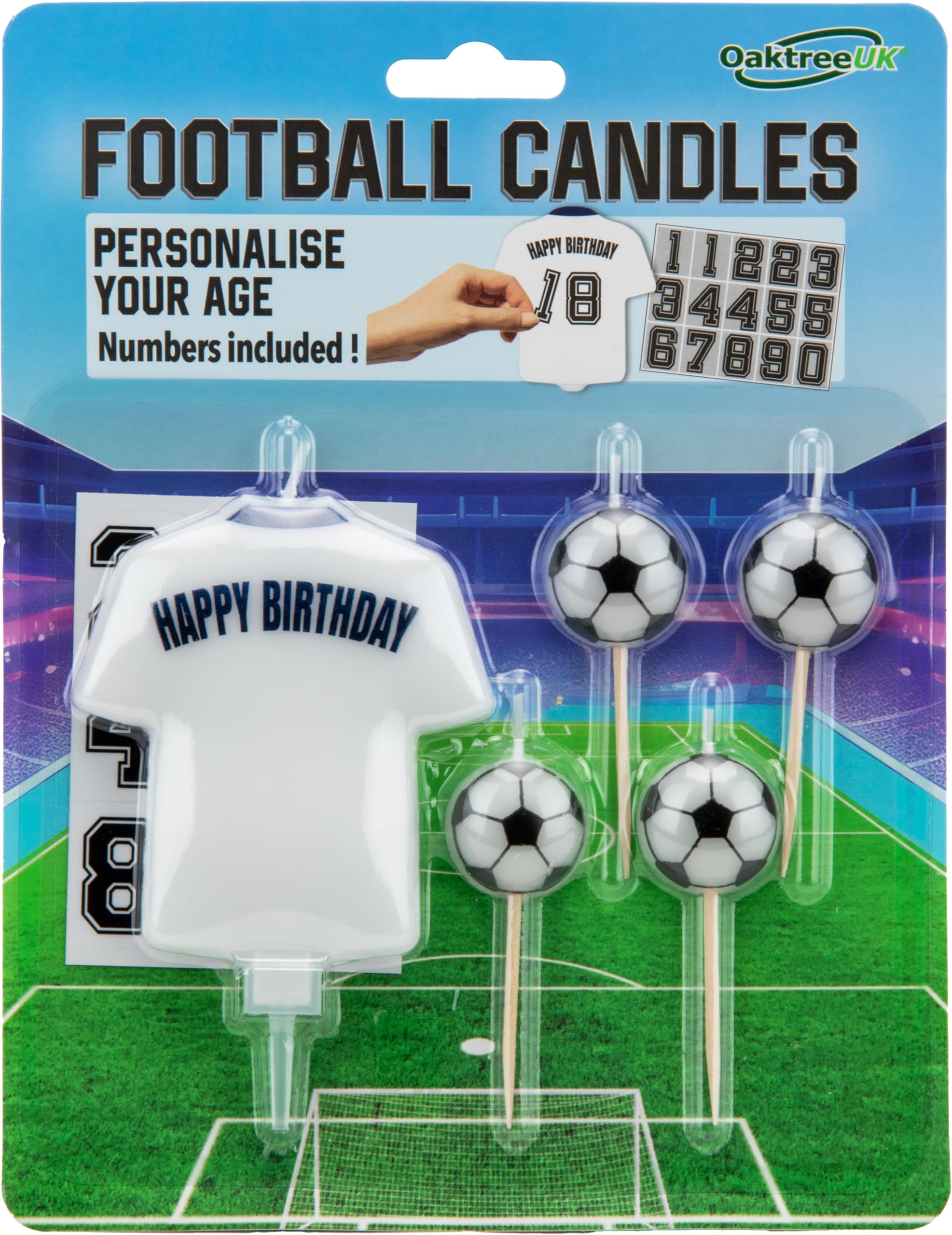 8cm Football Shirt Candle White