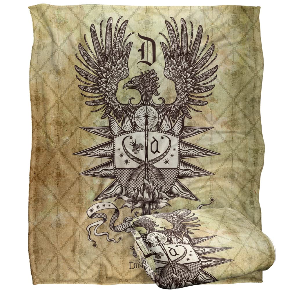 FANTASTIC BEASTS The Secrets of Dumbledore Blanket, 152 x 127 cm Dumbledore Sigil Silky Touch Super Soft Throw Blanket