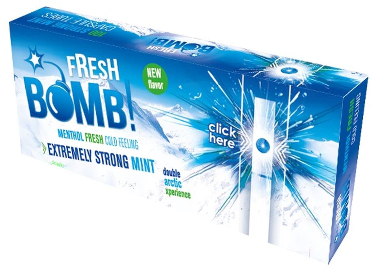 Fresh Bomb Arctic Strong Mint Click Tubes with Aroma Capsule 1 Box (100 Sleeves)