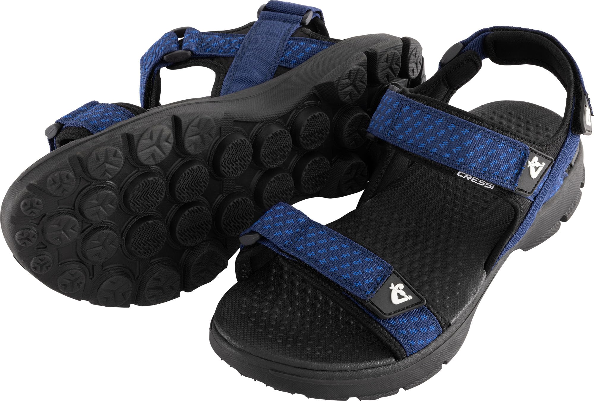 Cressi Sam Sandals Black/Blue 36 - Incredibly Lightweight and Stylish Unisex Sandals for a Summer of Comfort and Freedom, Ideal for Aquatic Environments, Black/Blue, 36