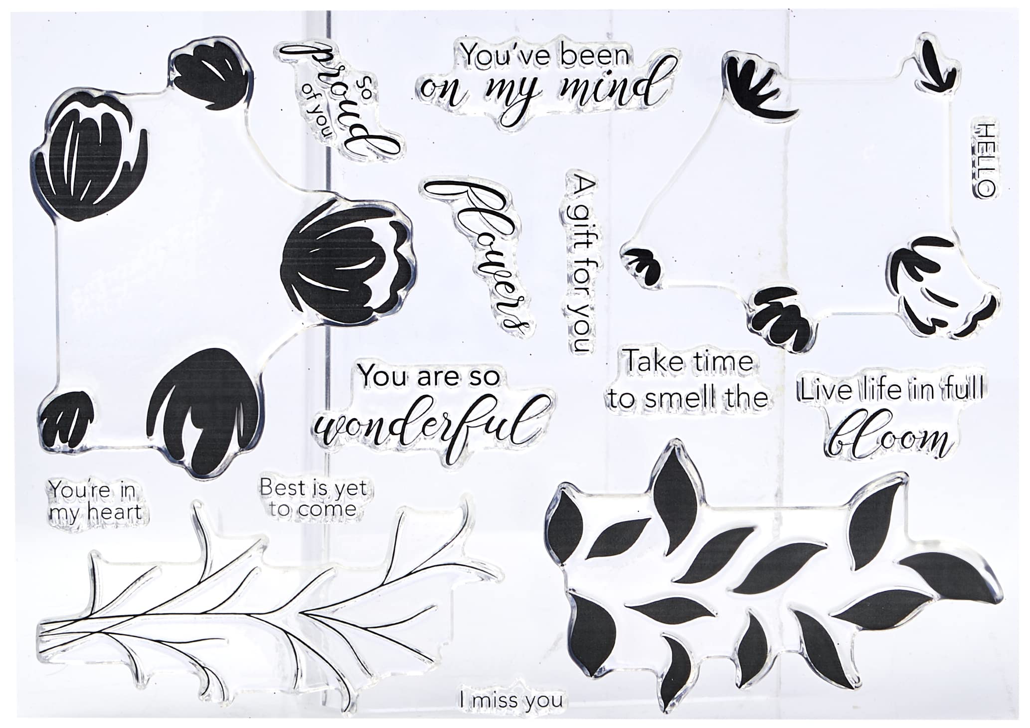 PINKFRESH STUDIO PINKFRESH Stamp 6X8, Layered Bouquet, One Size