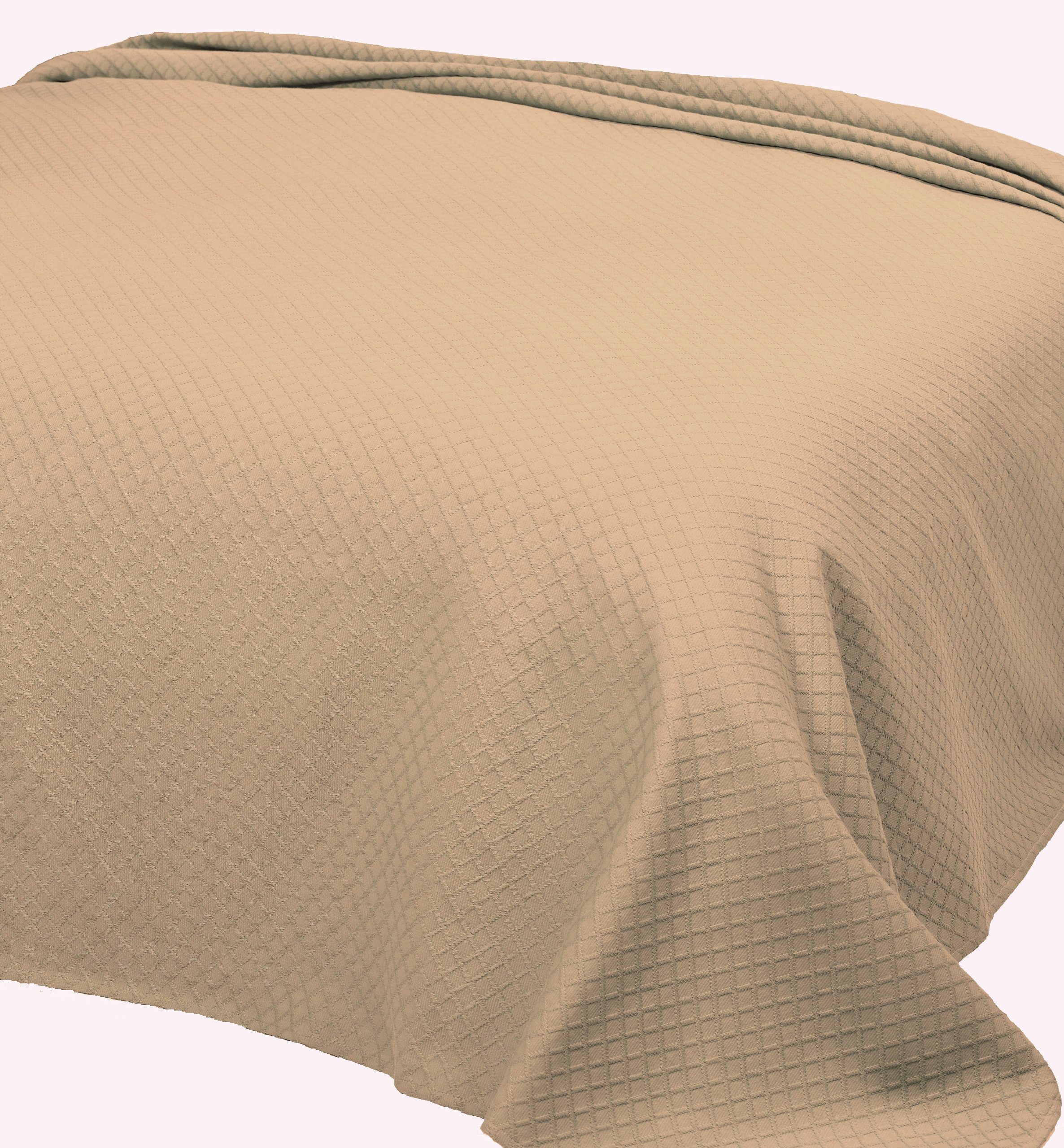 Lasa Pure 253 - Piquet decorative sham, 60x50 cm, with 5 cm flap, beige color