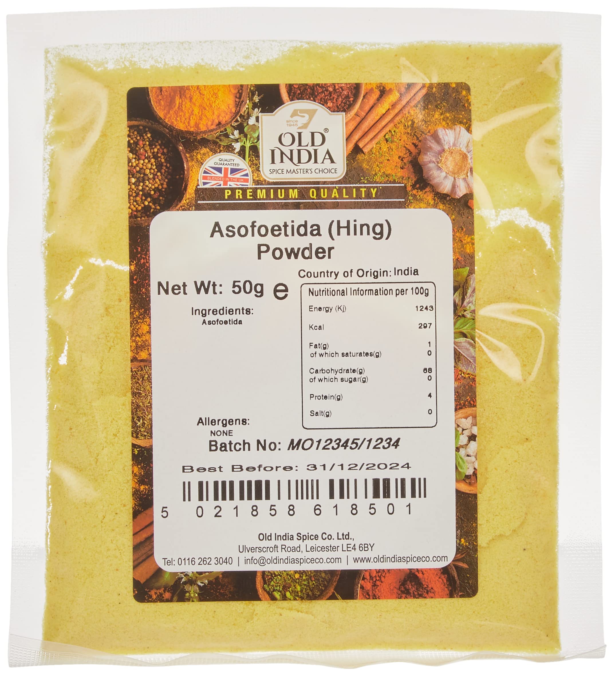 Old India Asofoetida (Hing) Powder 50g