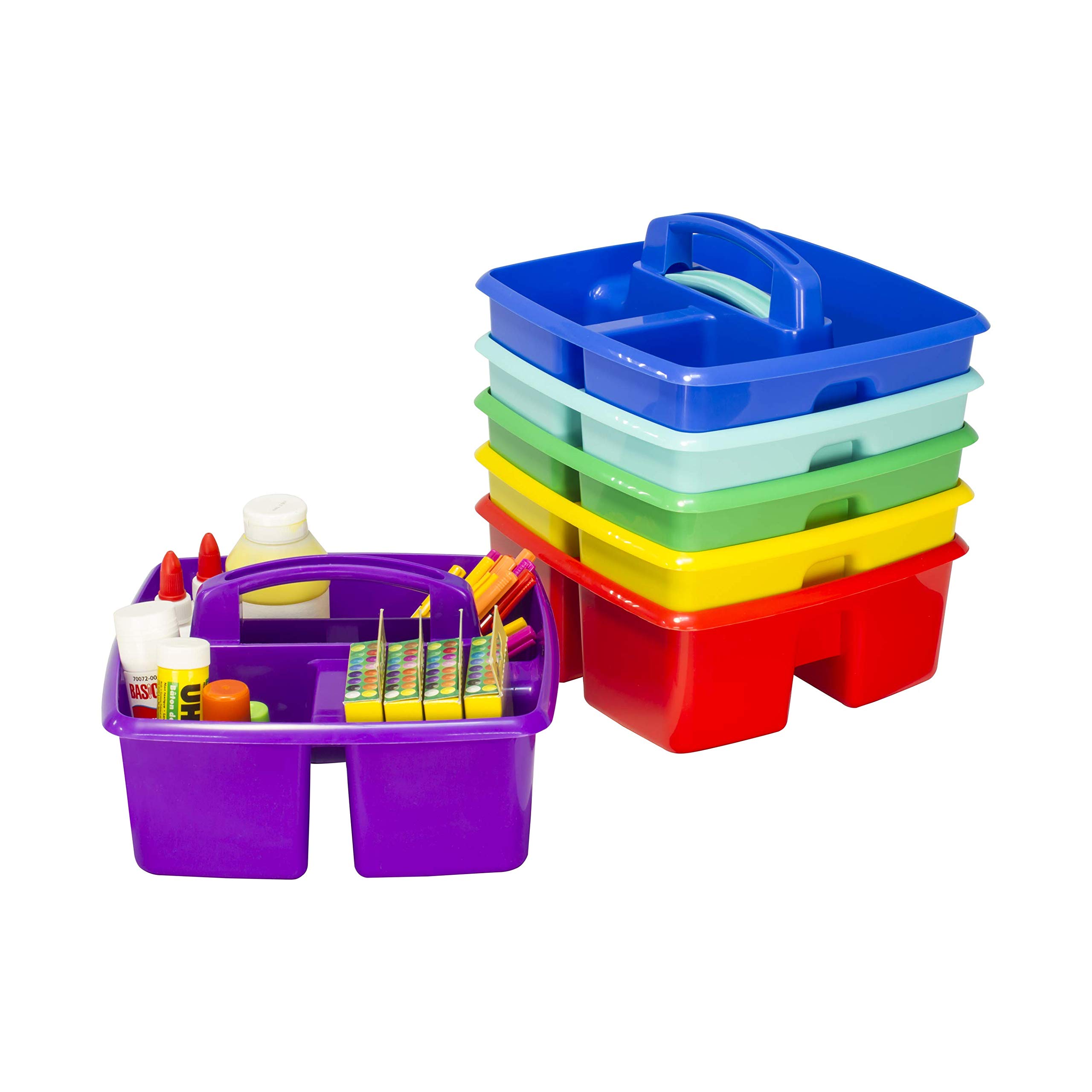 Storex Small Caddy 9.25"X9.25"X5.25"-Assorted Colors