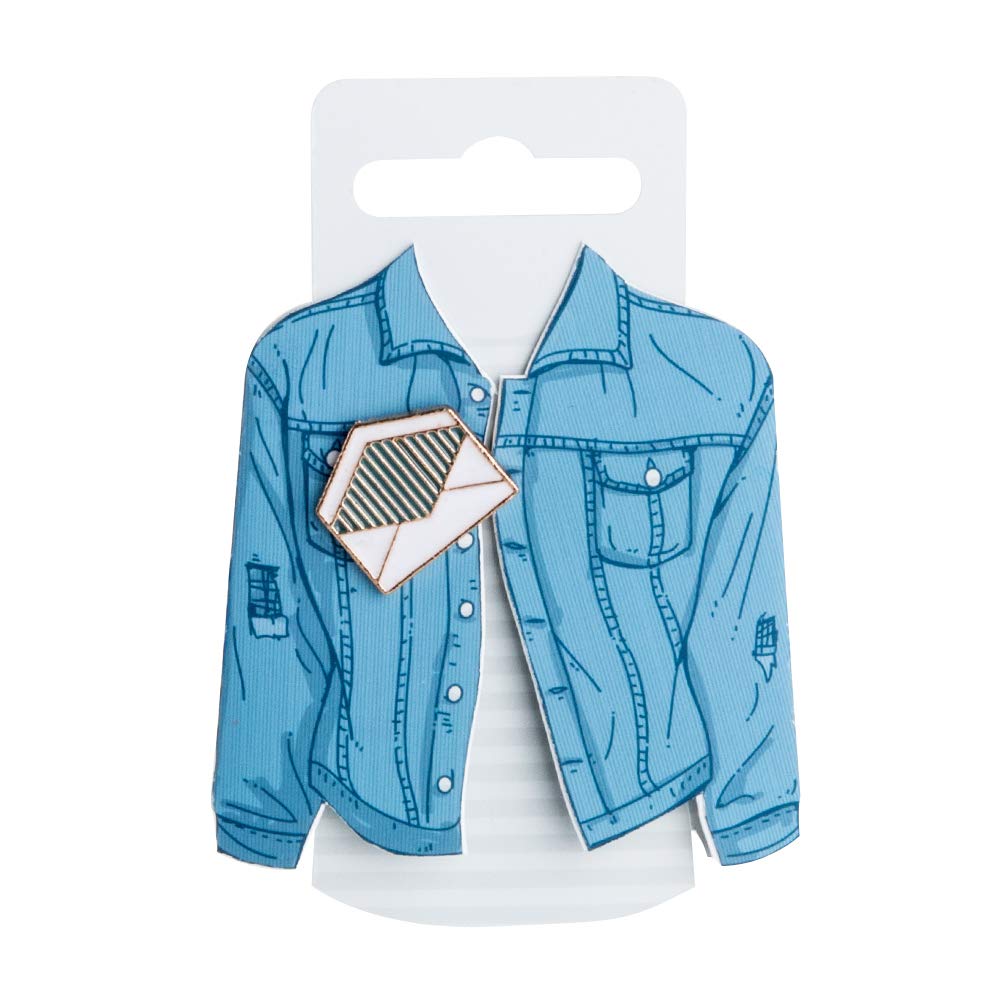 Good Design Works Enamel Pin-Envelope, Metal, Multi, 3 x 1 x 2 cm