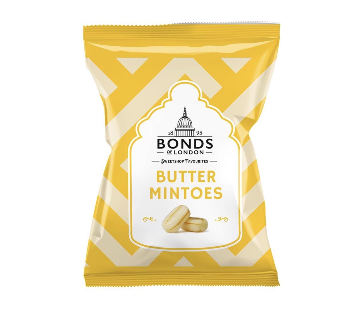 Bonds of London Butter Mintoes, Butter and Mint Flavoured Sweets, 12 x 120g Bag