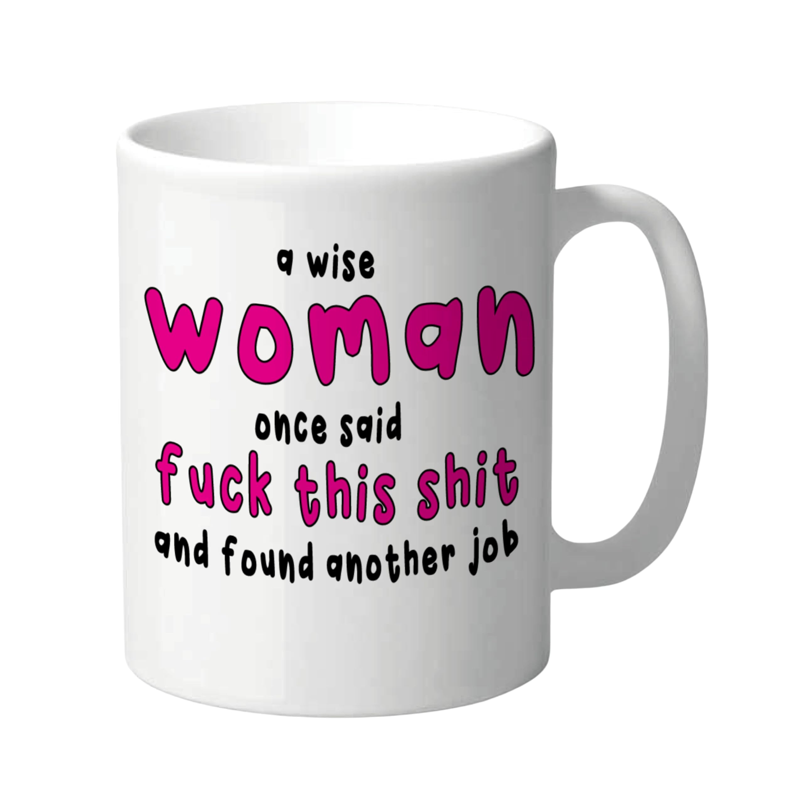 Wanky Candles New Job Mug, Funny, 'A Wise Woman' Leaving Office - Sarcastic, Motivational, Feminist Coffee Cup for Coworker, Boss, Desk, Career Change, CMUG159