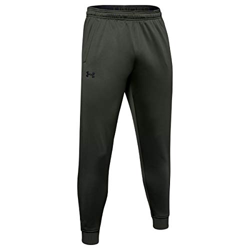 Under Armour ARMOUR FLEECE JOGGER, Warm and Comfortable Fleece Tracksuit Bottoms, Jogger Bottoms with Pockets Men, Green (Baroque Green/Black (310)), XL