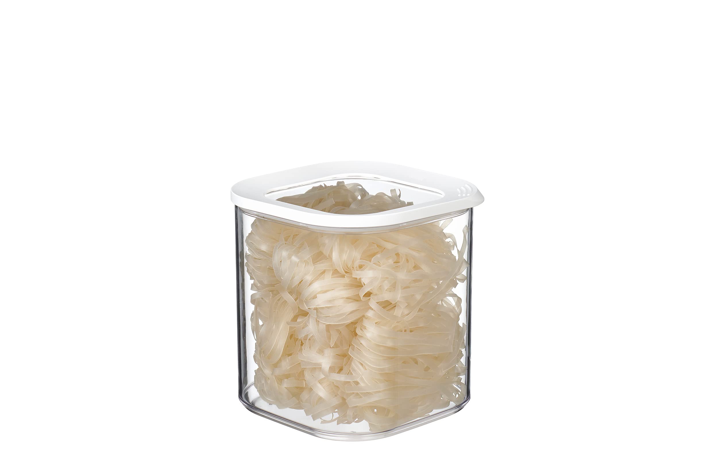 Mepal Transparent Food Storage Container - Food Containers Square - Storage Box with Lid - Kitchen Container & Organizer - Stackable & Airtight Food Storage Container - 2750 ml - White