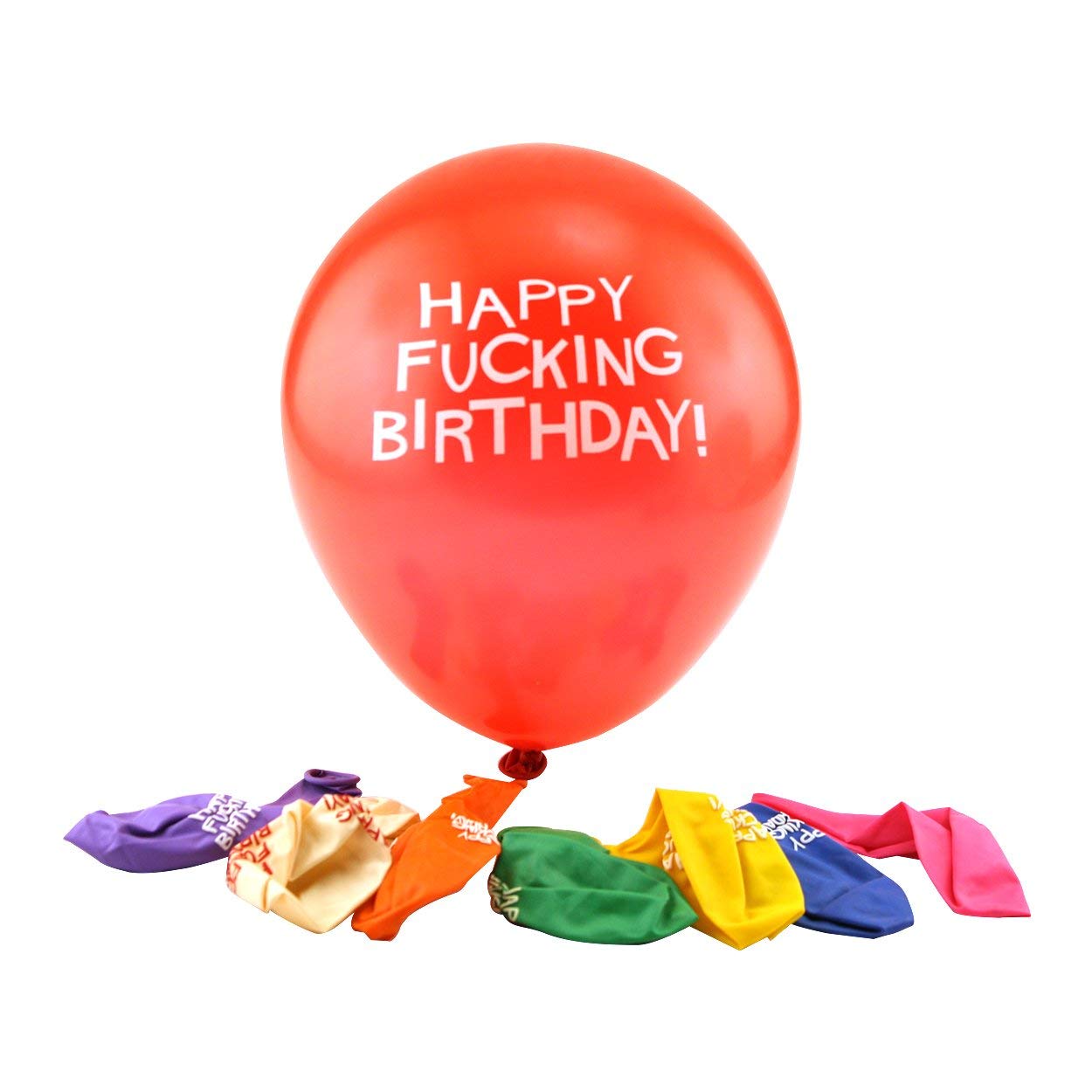 Candy Prints X-Rated Birthday Balloons, 8 Count