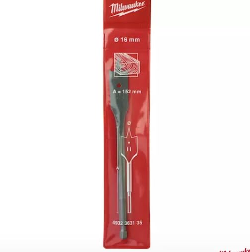 MIL Flat Wood Drill Bit 16 x 160mm