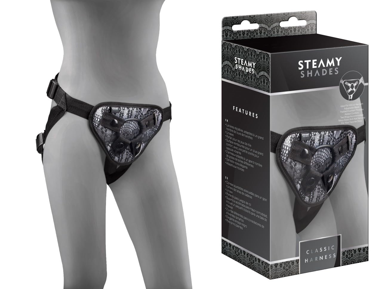 STEAMY SHADES Harness Black One Size