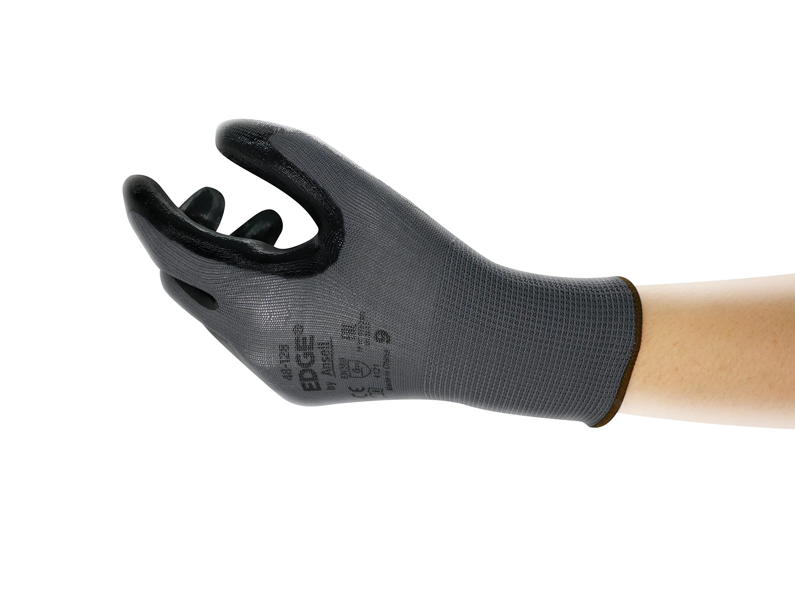 Ansell Edge 48-128 Safety Work Gloves Mechanical Protection, Size 9 (L), (12 Pairs)