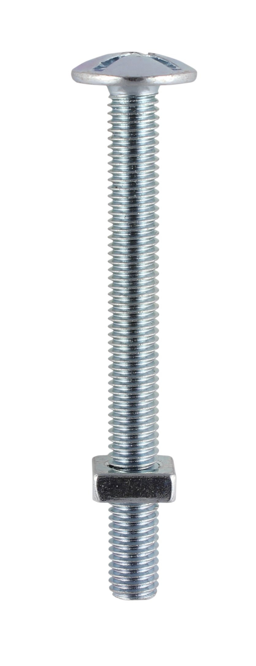 TIMCO BZP Roofing Bolt and Square Nut - M6 x 25 - Zinc - Pack of 10
