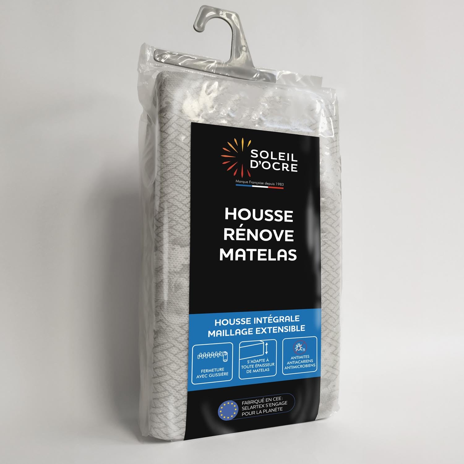 Soleil d'ocre, Renovate Mattress Cover 90 x 190 cm, Grey