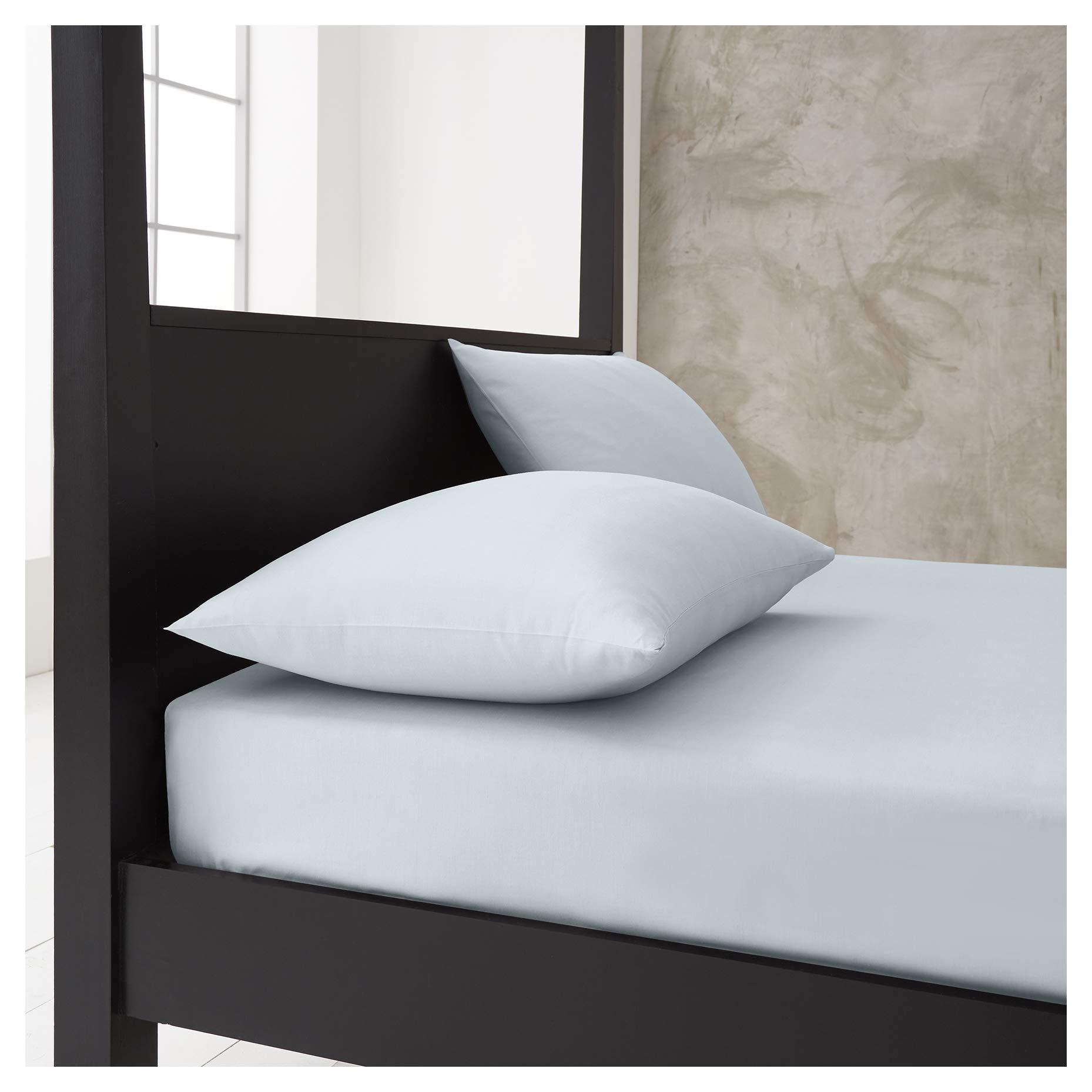 Gaveno Cavailia Super Soft Plain Dyed Diamond Housewife Pillow Cases [ 48 x 74 Cm - Sky Blue ]