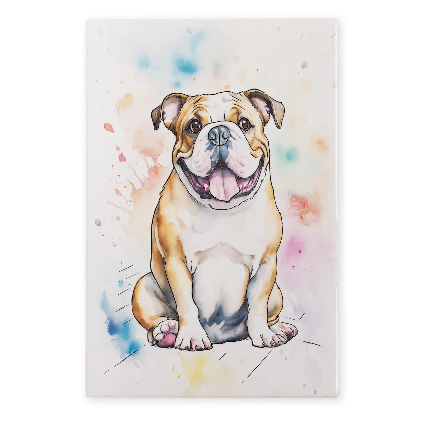 Art of Arora 2859 Bulldog Ceramic Tile Picture Plaque Wall Art 30 x 20cm