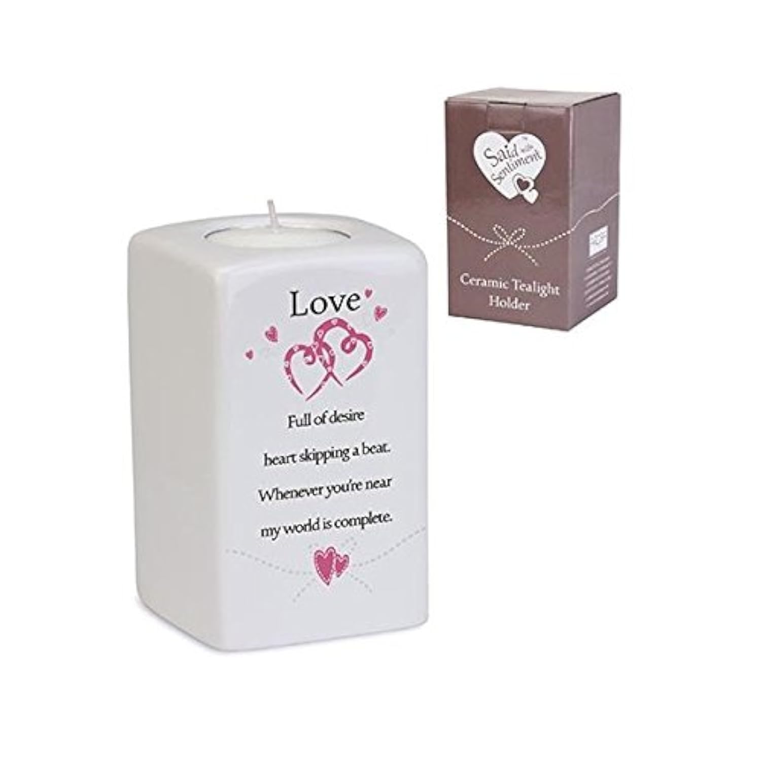 Said with sentiment Trinket Box, White, one size, 5050366685865