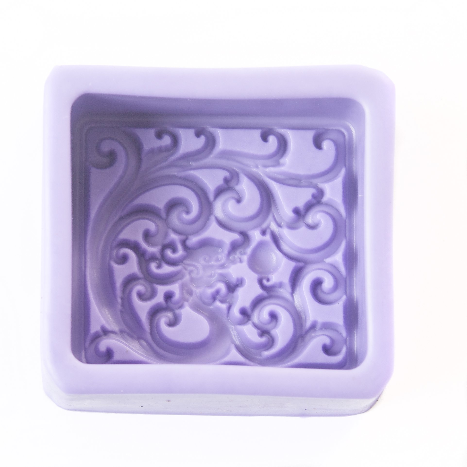 World Of Moulds | Classic Square with Fractal Waves Silicone Mould