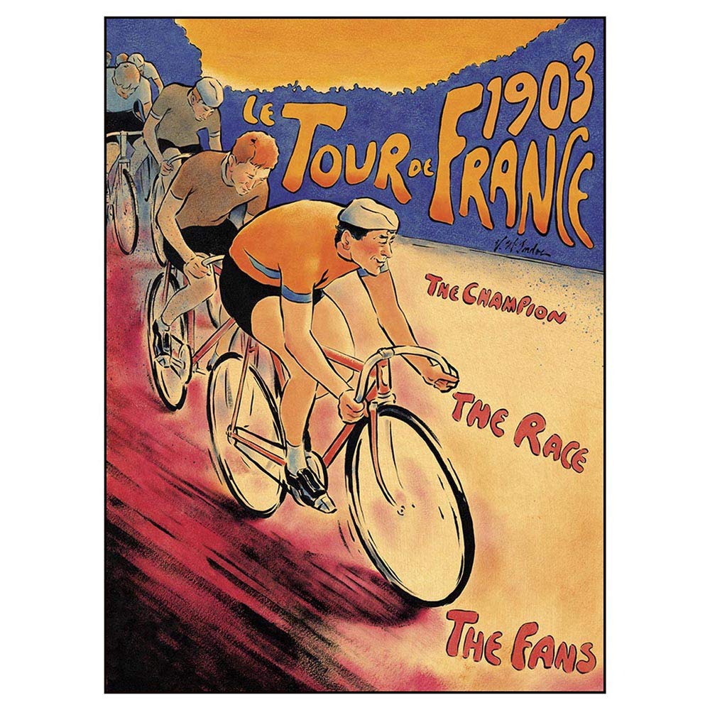 Wee Blue Coo Tour De France 1903 Super Only Art Print Poster Wall Decor 12X16 Inch, Unframed Paper
