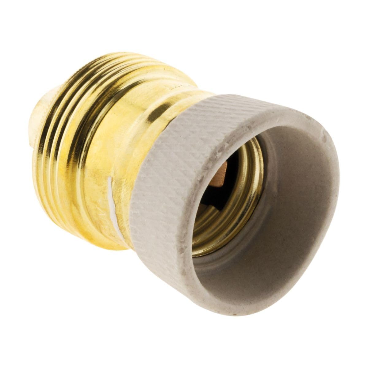 Douille E27 laiton avec collerette porcelaine