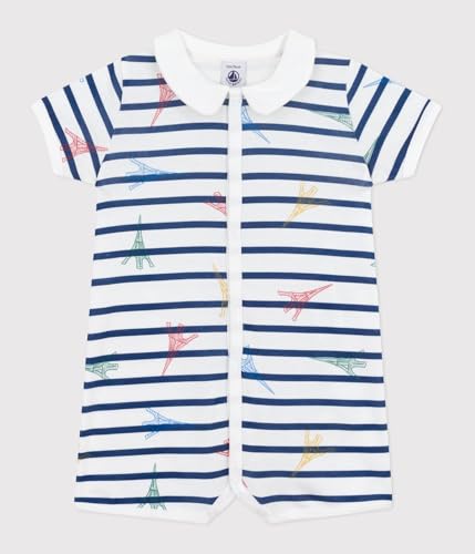 Petit Bateau Unisex Baby A0de7 Combicourt, White/Multicolor, 6 months