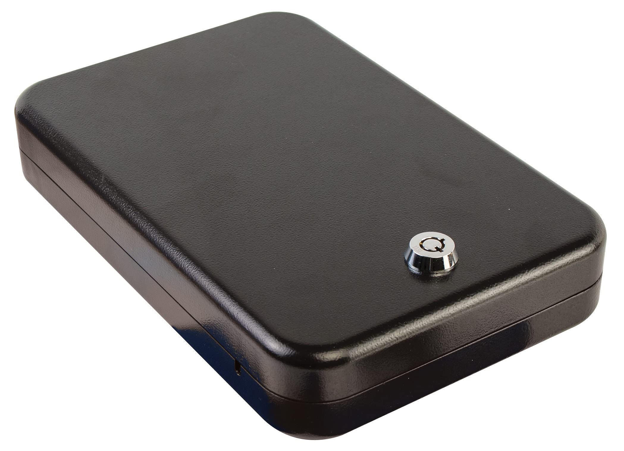 Lockdown Keyed Full Size Handgun Vault with All Steel Construction, TSA Approval and California DOJ Certification for Secure Storage and Travel, Black