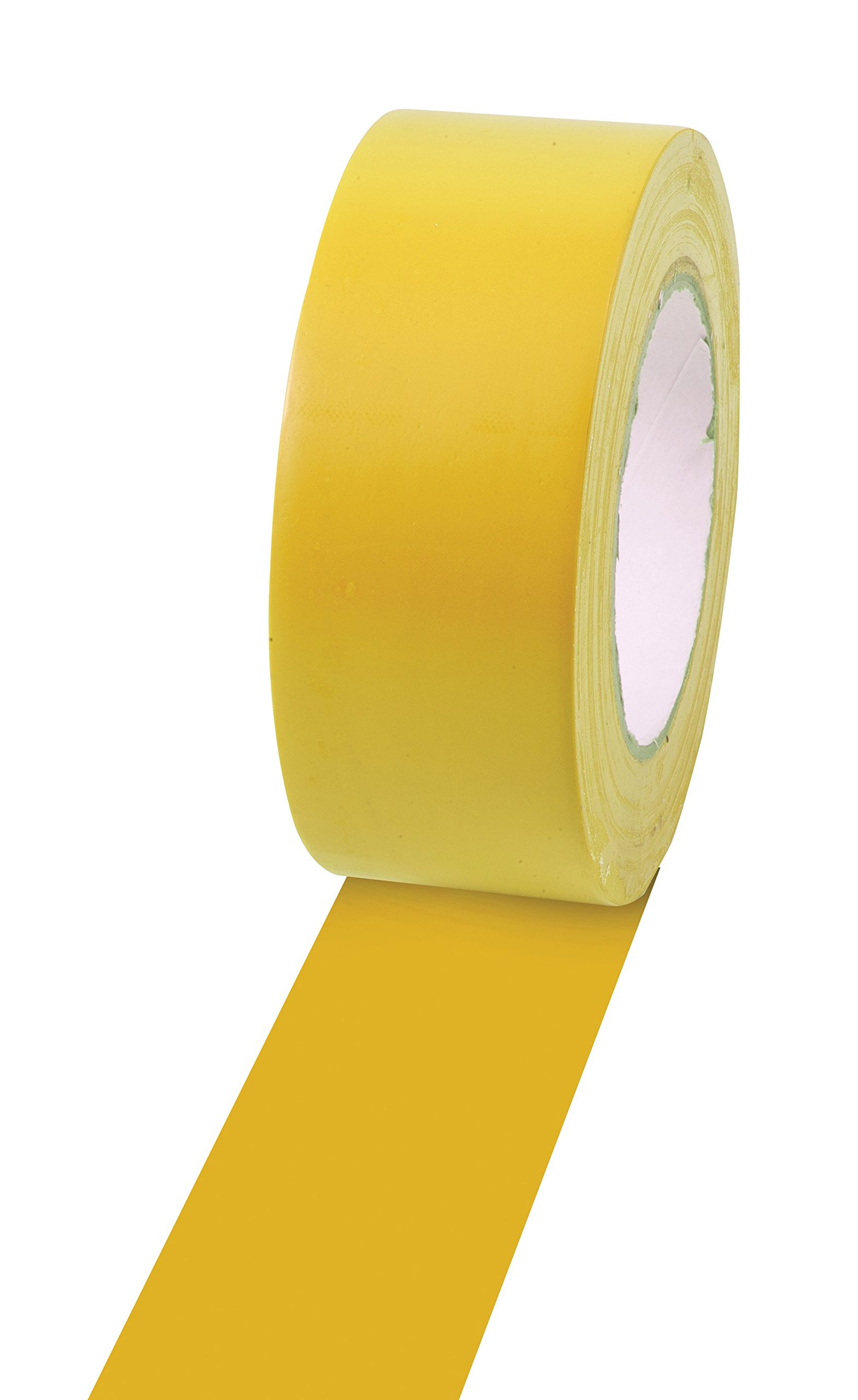 Champion Sports Vinyl Tape, 2” Wide x 60 Yards Long, Yellow - Durable Floor Marking Tape for Social Distancing, School, Gyms, Restaurants - Tough Floor Tape for Heavy Foot Traffic and Equipment