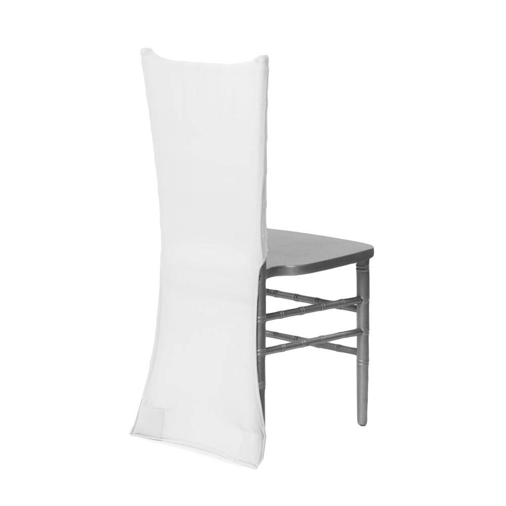 CV Linens 6156us Spandex Chiavari Chair Back Cover-White | 1 Pc
