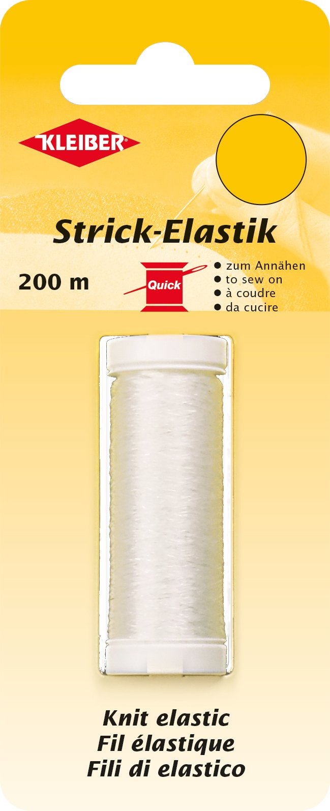 Kleiber Knit Elastic, White, 200 m