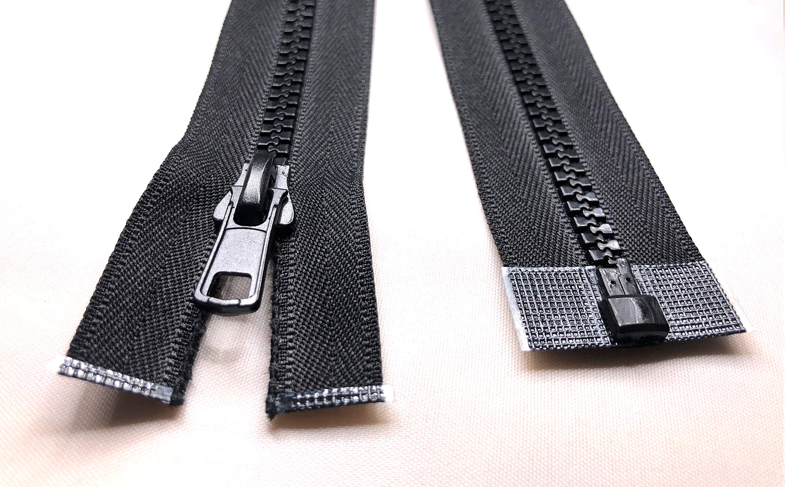 Black Chunky No.5 Plastic Teeth Open & Closed End Heavy Duty Zip (23 inch - 58 cm (Open End))