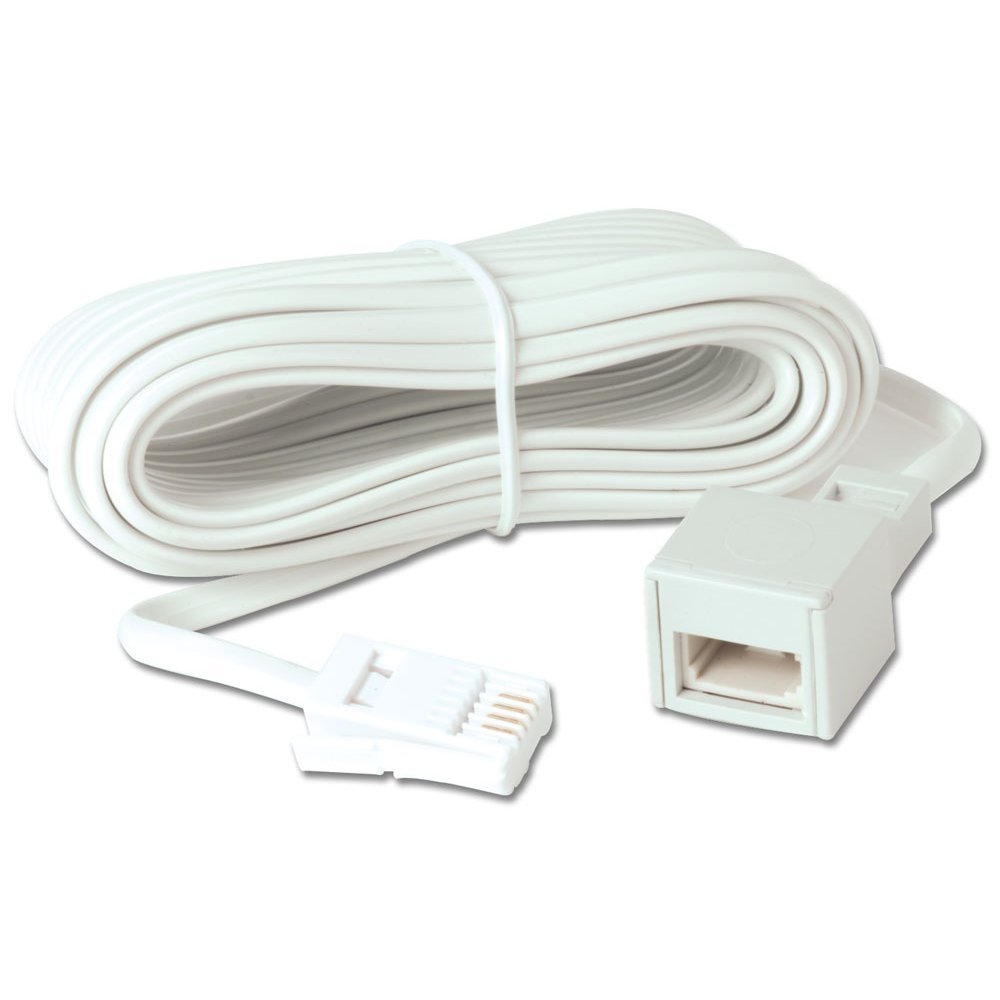 Merriway BH05739 Telephone Extension Cable, 10 M (32.5 foot), White