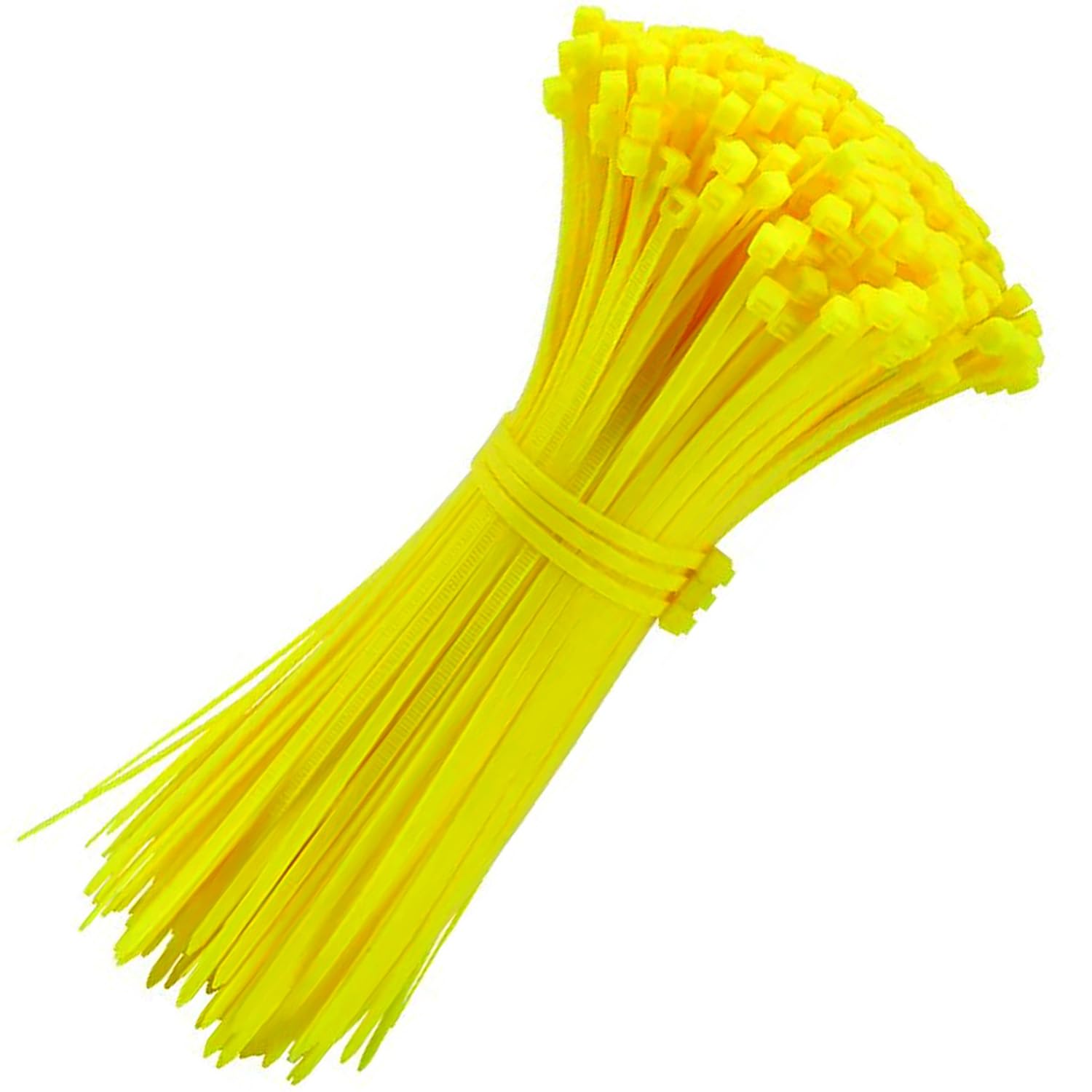 Cable Ties, 450mm x 7.6mm, Pack of 50, Yellow Premium Nylon Zip Ties, Multi-Purpose Plastic Tie Wraps, Secure Self-Locking Mechanism, for Home, Garden, Office and DIY
