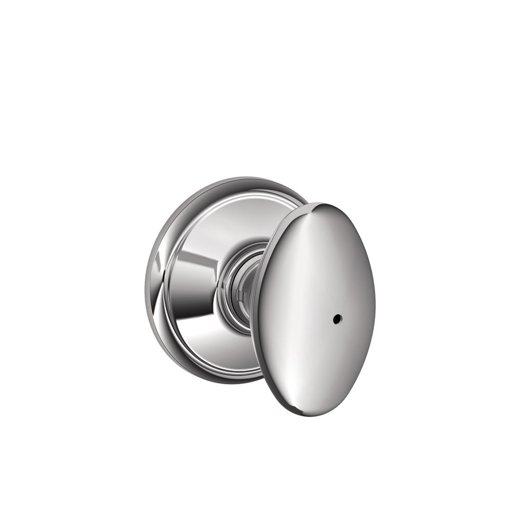 Schlage F40 SIE 625 16-080 10-027 Siena Bed and Bath Knob, Bright Chrome