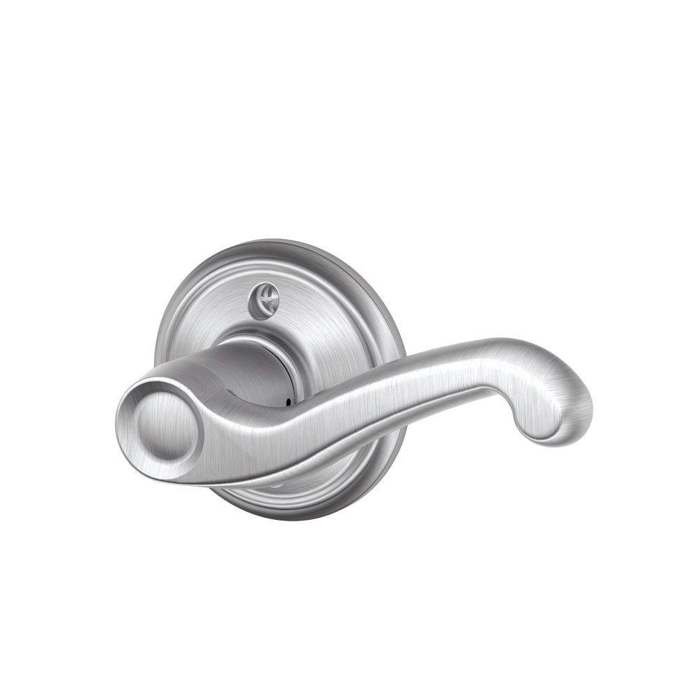 Schlage F170FLA626RH Flair Right Hand Dummy Lever, Brushed Chrome