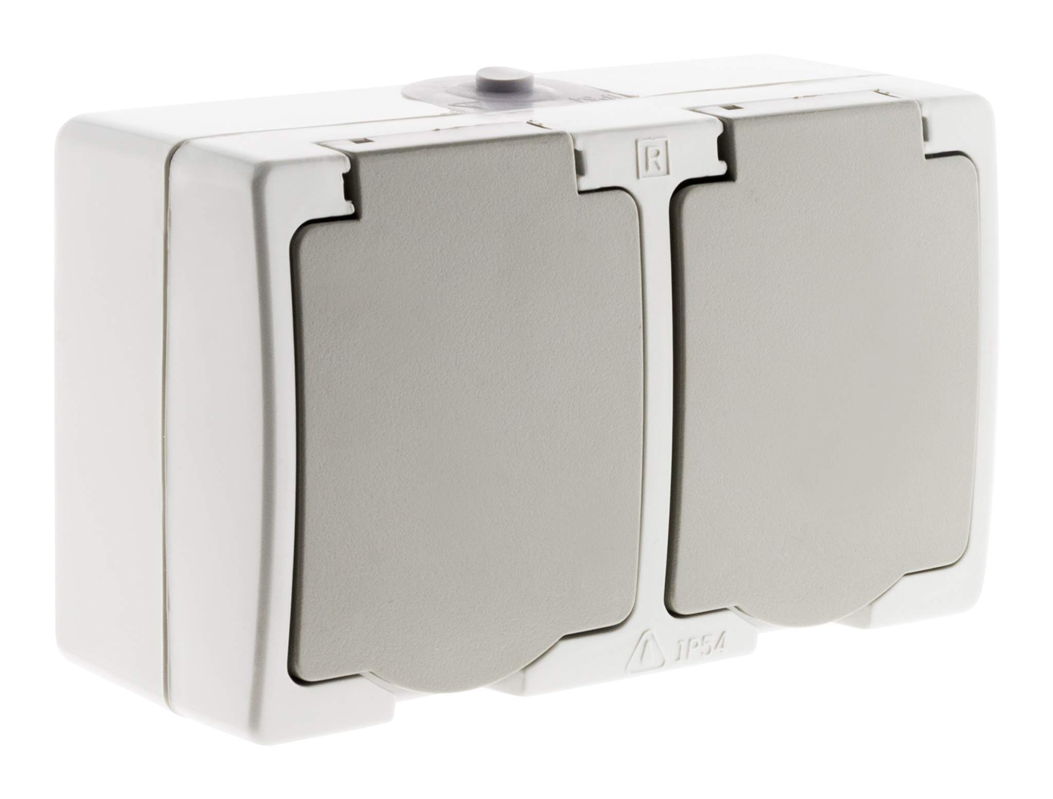 Inotech Hbf 2 Pole with Protective Contact Socket Waterproof Akya Grey