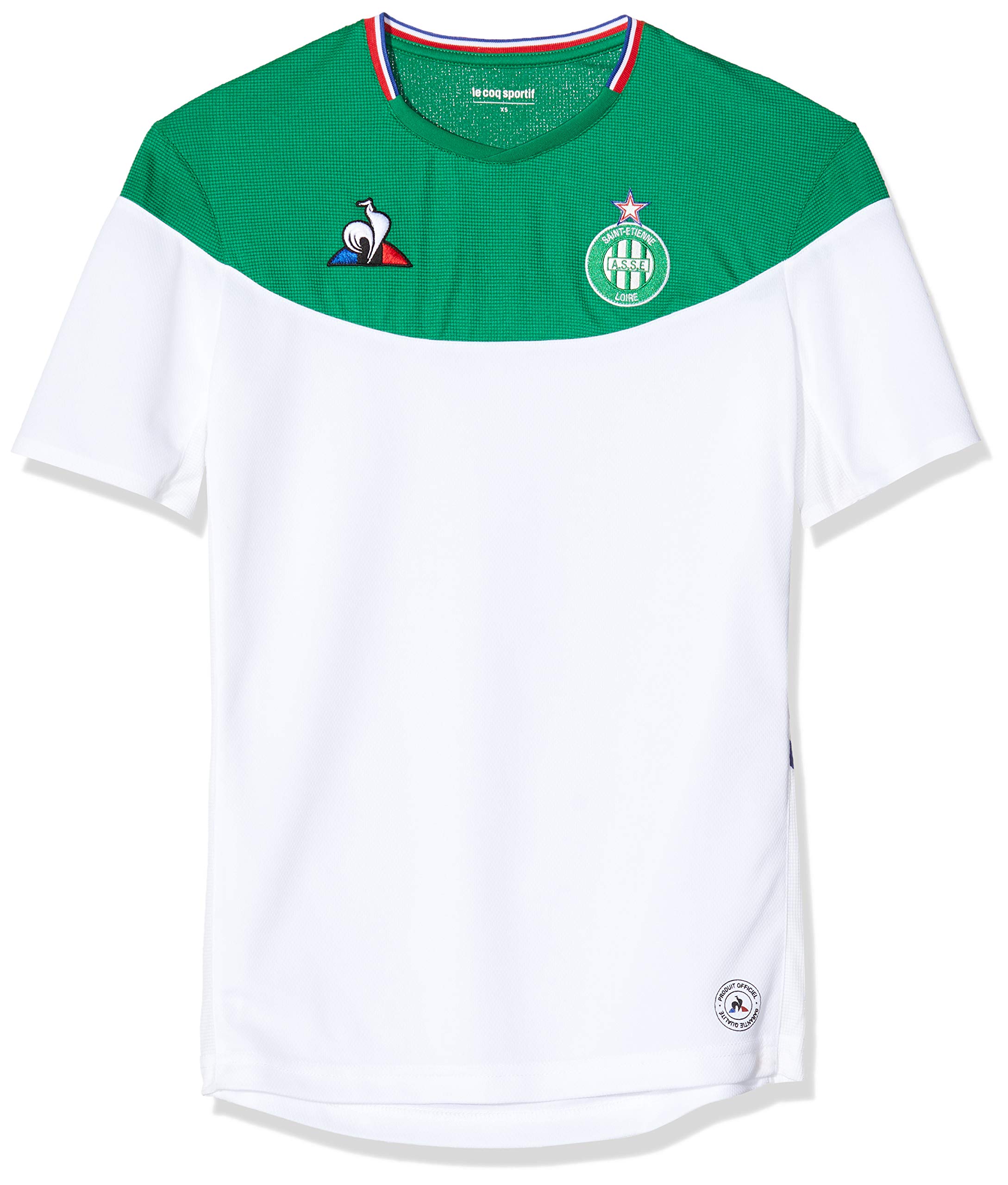 Le Coq Sportif Asse Pro No Sp S M New Optical Men's T-Shirt, Mens, T-Shirt, 1921257, New Optical White/Vert forez, XS
