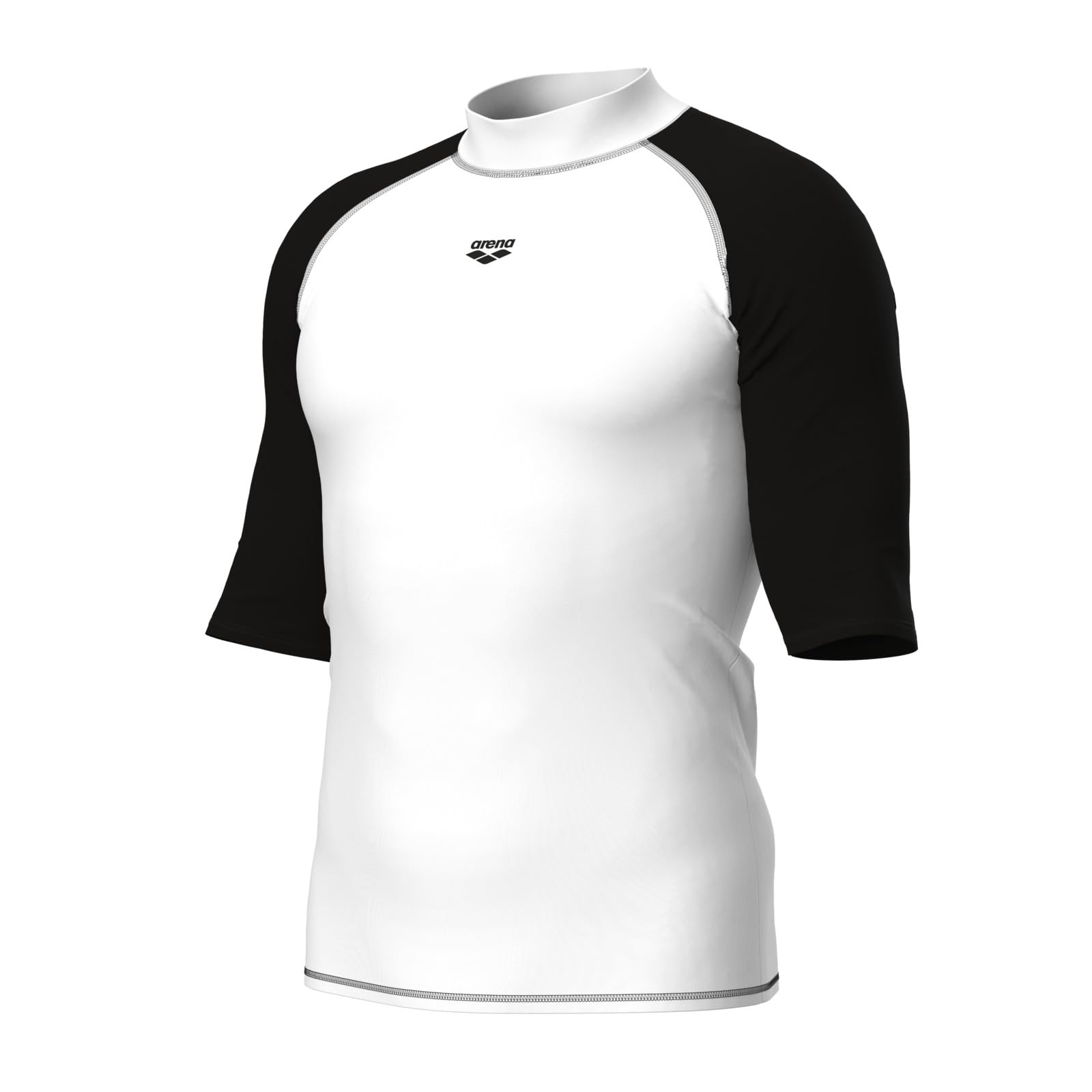 ARENA Men's Graphic UV Protection Short-Sleeve Shirt White-Black