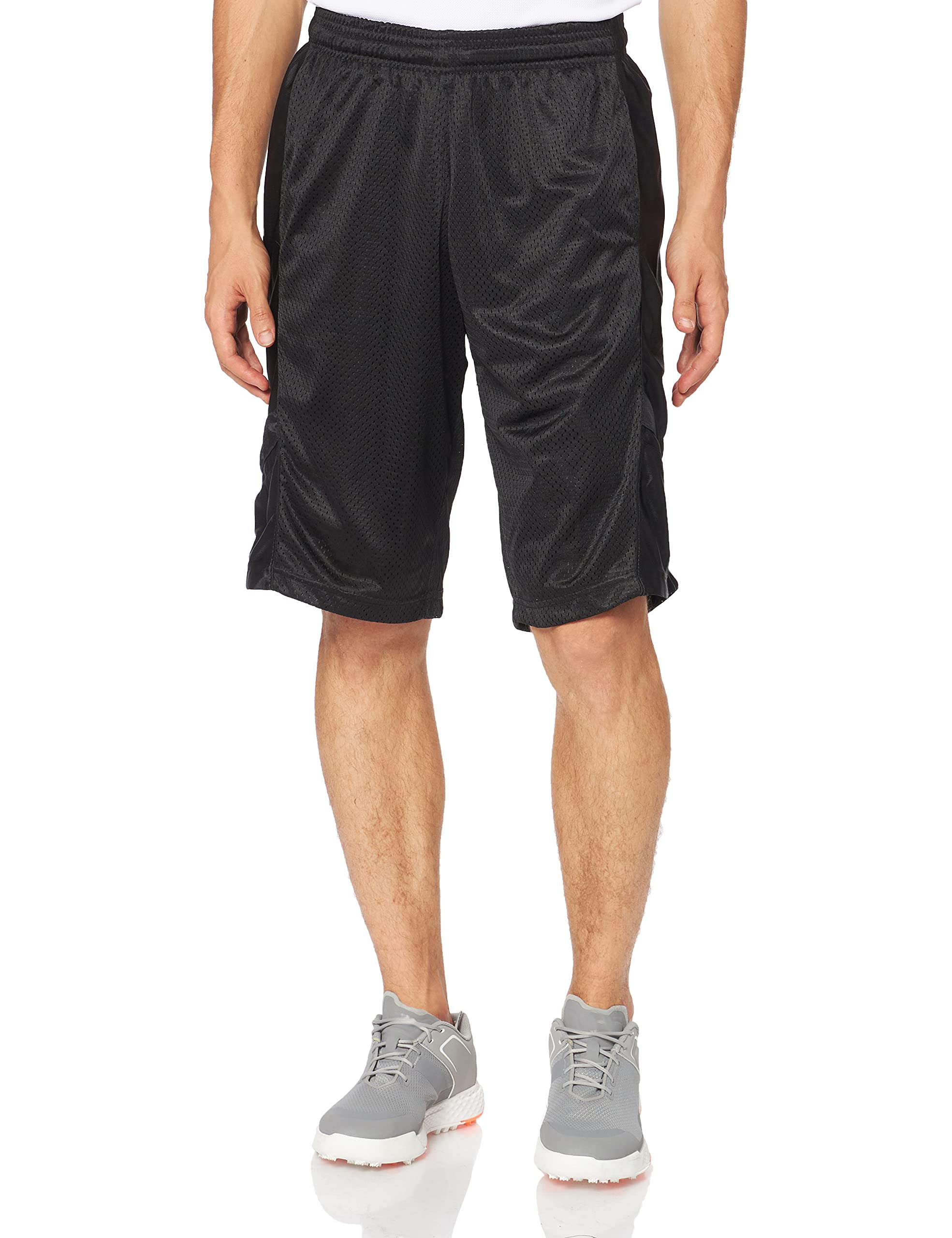 Southpole Herren Basketball Mesh Shorts, Schwarz, S