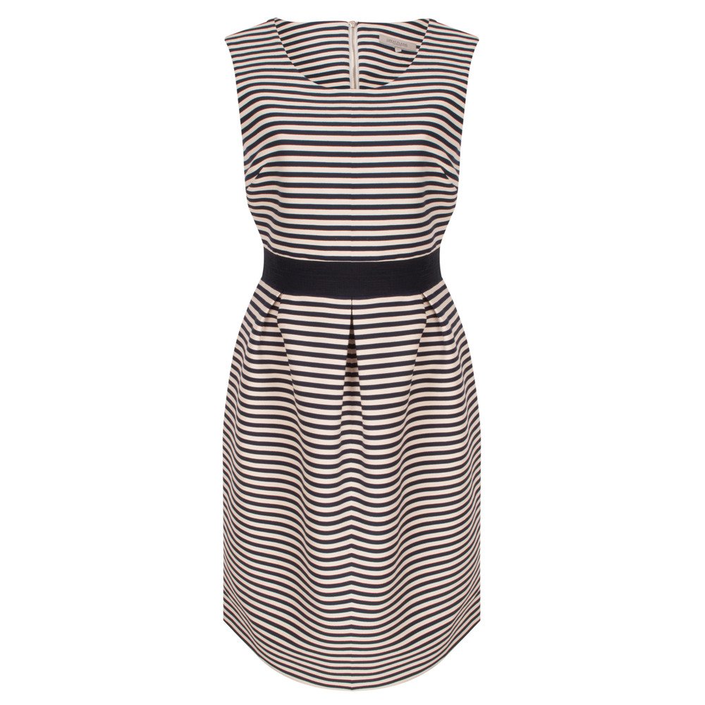 Great Plains Women's Bella Brenton A-Line Striped Sleeveless Dress, Blue (True Navy/ Seasalt), Size 10 (Manufacturer Size:Small)