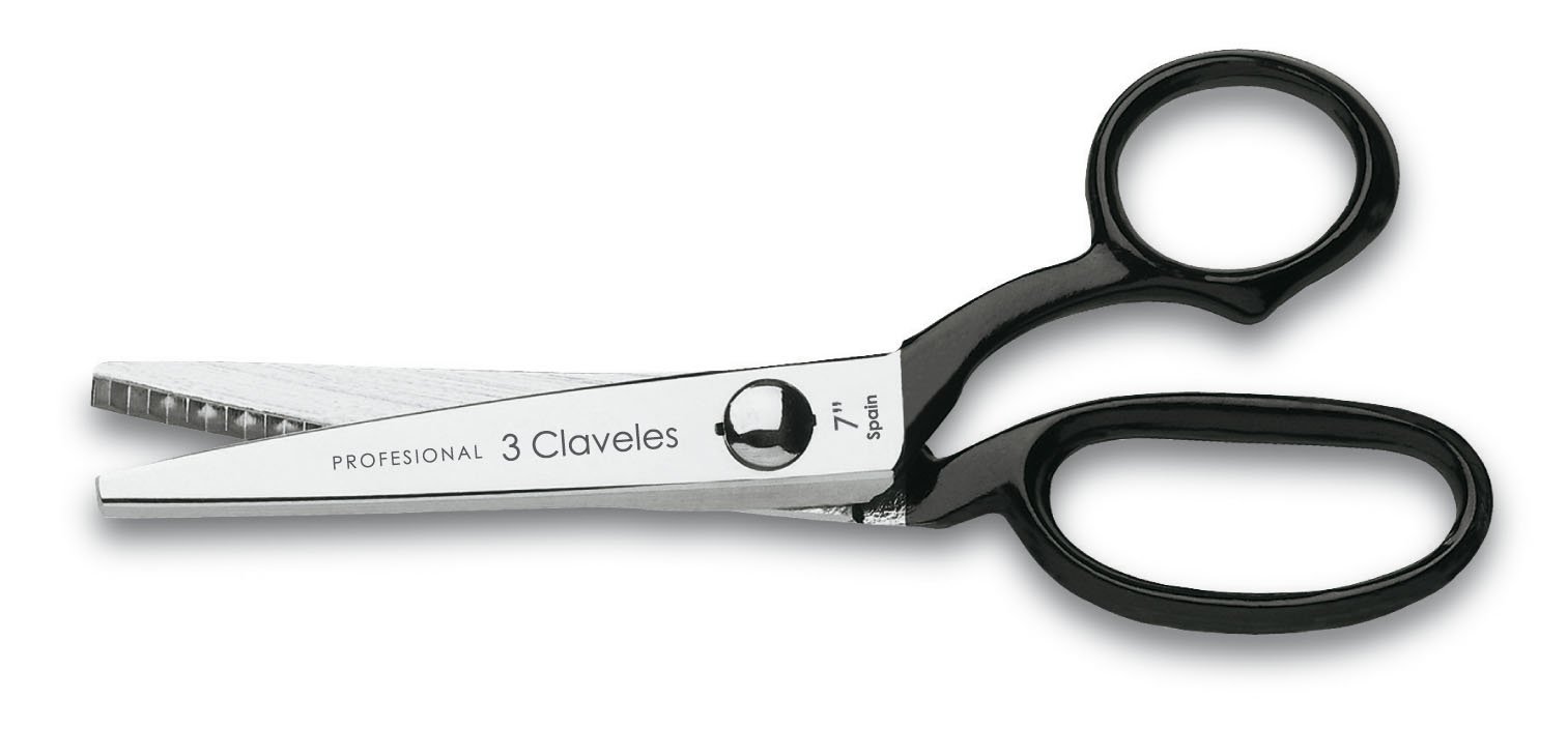 3 Claveles 81 - Pinking Shears, Nickel-Plated, 17.78 cm
