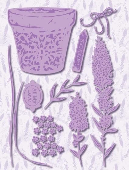 Dawn Bibby Creations Provencal. Garden Lavender Die